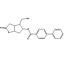 对苯基苯甲酰Corey内酯分子式结构图