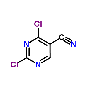 2,4-二氯-5-氰基嘧啶分子式结构图