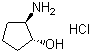 反式-(1R,2R)-2-氨基-环戊醇盐酸盐分子式结构图