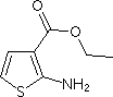 2-氨基噻吩-3-羧酸乙酯分子式结构图