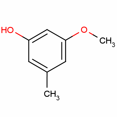 3-甲氧基-5-甲酚分子式结构图