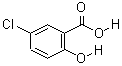 2-羟基-5-氯苯甲酸分子式结构图