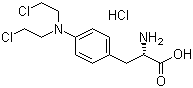 左旋苯丙氨酸氮芥盐酸盐分子式结构图