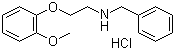 N-(2-(2-甲氧基苯氧基)乙基)苄胺盐酸盐分子式结构图