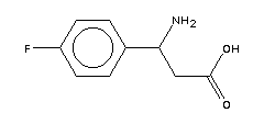 3-氨基-3-(4-氟苯基)丙酸分子式结构图