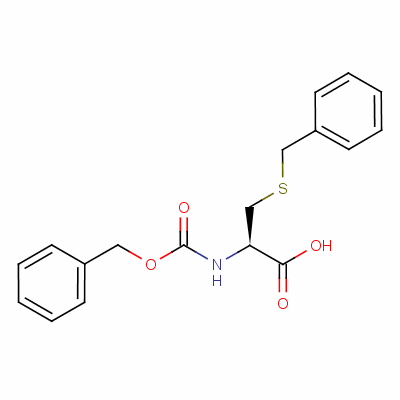 N-苄氧羰基-S-苄基-L-半胱氨酸分子式结构图