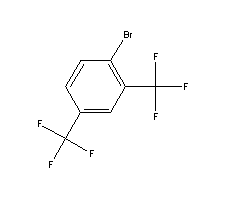 2,4-双(三氟甲基)溴苯分子式结构图