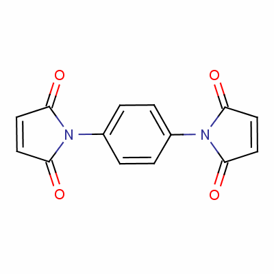 N,N'-(1,4-亚苯基)双马来酰亚胺分子式结构图