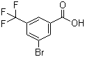 3-溴-5-三氟甲基苯甲酸分子式结构图