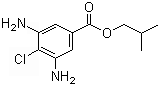 4-氯-3,5-二氨基苯甲酸异丁酯分子式结构图