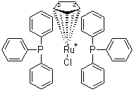 二(三苯基膦)环戊二烯基氯化钌(II)分子式结构图