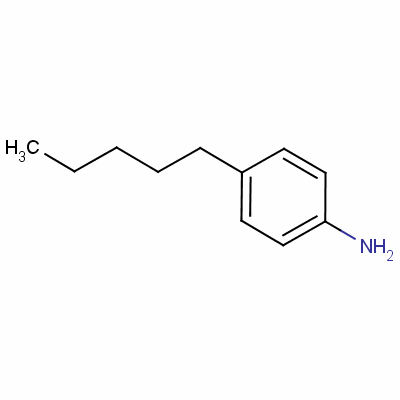 4-戊基苯胺分子式结构图