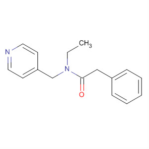 N-乙基-N-(4-吡啶甲基)苯乙酰胺分子式结构图