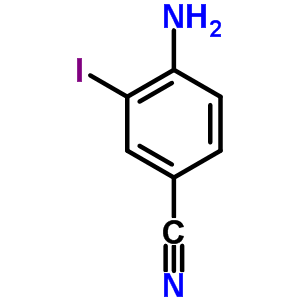 4-氨基-3-碘苯腈分子式结构图