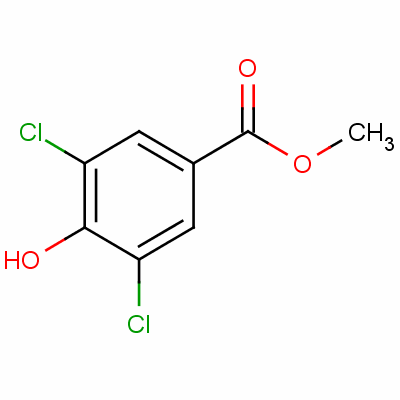 3,5-二氯-4-羟基苯甲酸甲酯分子式结构图