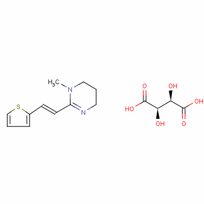 酒石酸噻嘧啶分子式结构图