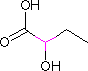 S-2-羟基丁酸分子式结构图