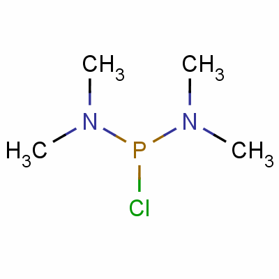 双(二甲基氨)氯膦分子式结构图