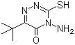 4-氨基-6-叔丁基-3-巯基-1,2,4-三嗪-5(4H)-酮分子式结构图