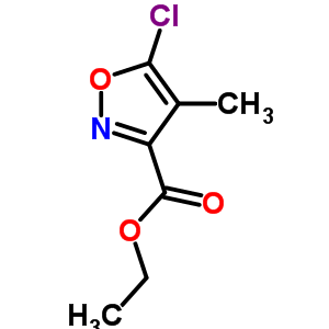 5-氯-4-甲基-异噁唑-3-羧酸乙酯分子式结构图