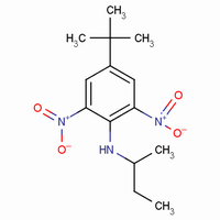 地乐胺;N-仲丁基-4-特丁基-2,6-二硝基苯胺分子式结构图