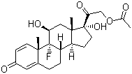 9-氟醋酸泼尼松龙分子式结构图