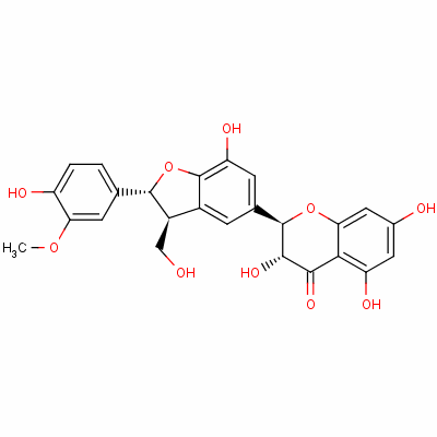 水飞蓟丁分子式结构图