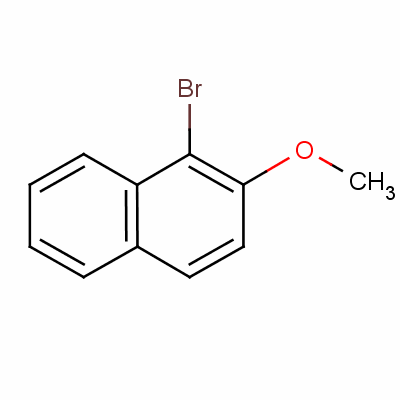 1-溴-2-甲氧基萘分子式结构图