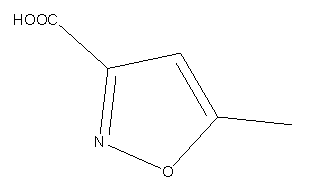 5-甲基异噁唑-3-甲酸分子式结构图