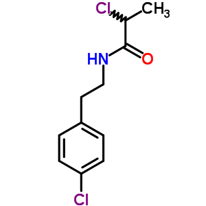 2-氯-N-[2-(4-氯苯基)乙基]丙酰胺分子式结构图