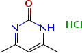 4,6-二甲基-2-羟基嘧啶盐酸盐分子式结构图