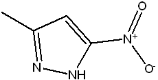 3-甲基-5-硝基-1H-吡唑分子式结构图