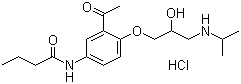 醋丁洛尔盐酸盐分子式结构图