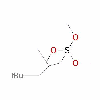 三甲氧基(2,2,4-三甲基戊基)硅分子式结构图