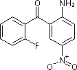 2-氨基-5-硝基-2'-氟二苯甲酮分子式结构图