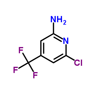 2-氨基-6-氯-4-三氟甲基吡啶分子式结构图