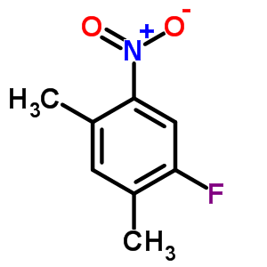 2,4-二甲基-5-氟硝基苯分子式结构图