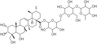 羟基积雪草苷分子式结构图