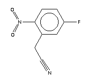 5-氟-2-硝基苯乙腈分子式结构图