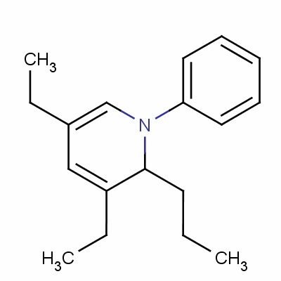 3,5-二乙基-1-苯基-2-丙基-1,2-二氢吡啶分子式结构图