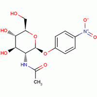 对硝基苯-N-乙酰-β-D-氨基葡萄糖苷分子式结构图