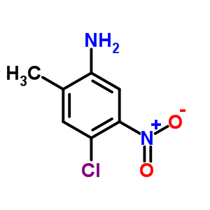 4-氯-2-甲基-5-硝基苯胺分子式结构图