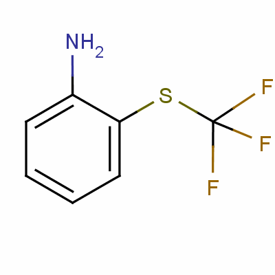 2-(三氟甲基硫代)苯胺分子式结构图