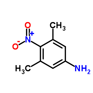 3,5-二甲基-4-硝基苯胺分子式结构图