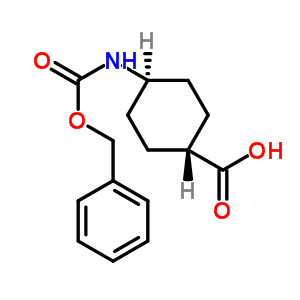 反-4-(苄氧羰基氨基)环己甲酸分子式结构图