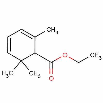 2,6,6-三甲基-2,4-环己二烯-1-甲酸乙酯分子式结构图