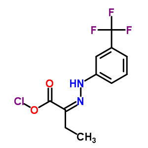 [(3-三氟甲基苯基)肼基]氯乙酸乙酯分子式结构图