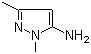 1,3-二甲基-1氢-吡唑-5-胺分子式结构图