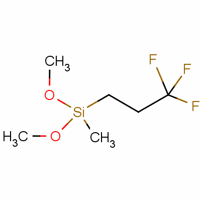 二甲氧基甲基(3,3,3-三氟丙基)硅分子式结构图