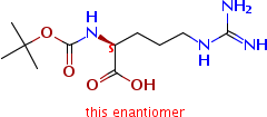 叔丁氧羰基-L-精氨酸盐酸盐分子式结构图